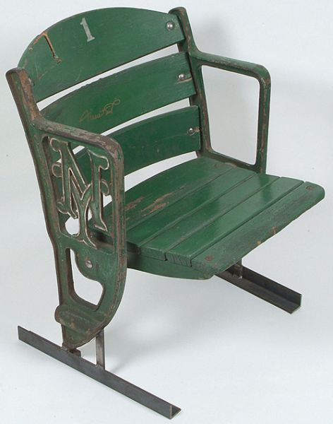 Original Polo Grounds Seat with Figural End Piece